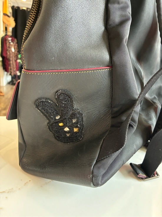 Coach x Disney Black Leather Backpack with Mickey Appliqué main image 6